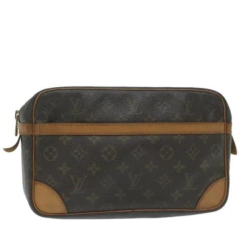 Pre-owned Canvas clutches Louis Vuitton Vintage , Brown , Dames