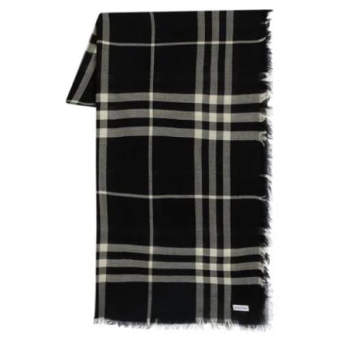 Wool scarves Burberry , Black , Dames