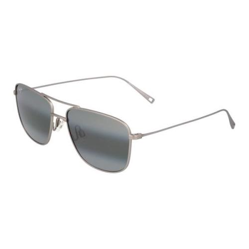 Vierkante Metalen Zonnebril Mikioi Maui Jim , Gray , Unisex