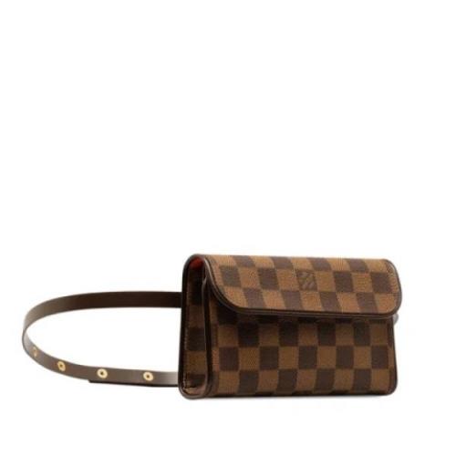 Pre-owned Canvas clutches Louis Vuitton Vintage , Brown , Dames