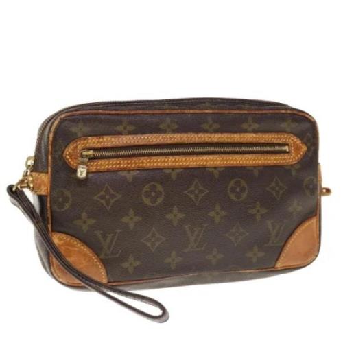 Pre-owned Canvas clutches Louis Vuitton Vintage , Brown , Dames