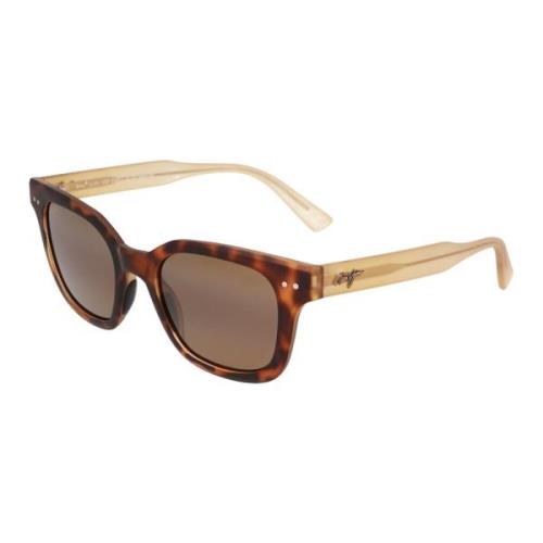 Vierkante Acetaat Zonnebril Shore Break Maui Jim , Brown , Unisex