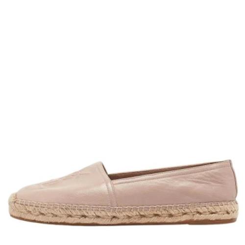 Pre-owned Leather flats Yves Saint Laurent Vintage , Pink , Dames
