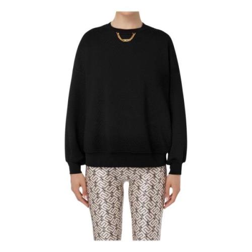 Logo Motief Dames Sweatshirt Elisabetta Franchi , Black , Dames