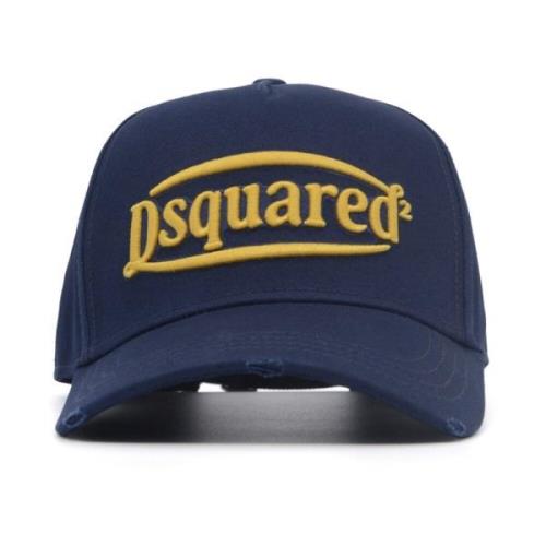 Canvas Logo Cap in Navy Dsquared2 , Blue , Unisex