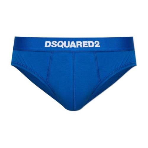 Slips met logo Dsquared2 , Blue , Heren