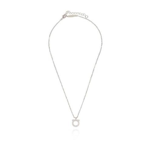 Ketting met logo Salvatore Ferragamo , Gray , Dames