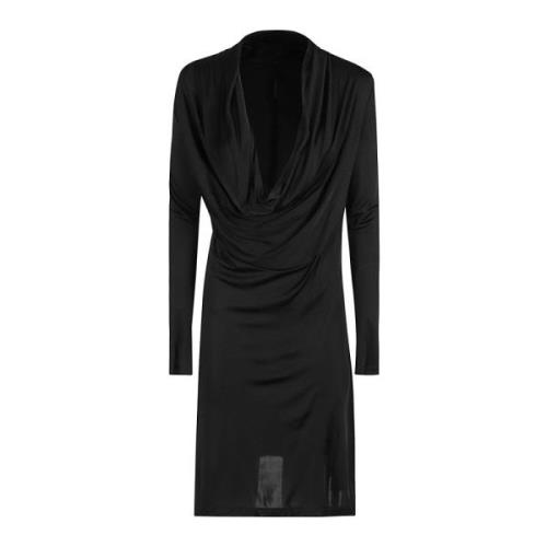 Stijlvolle Cowl Neck Jurk Helmut Lang , Black , Dames