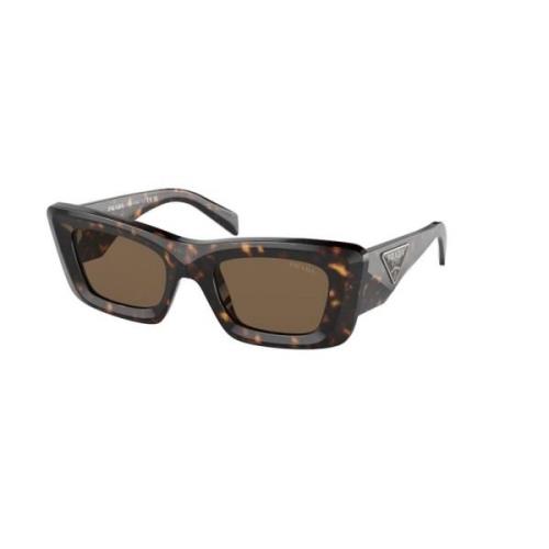 Klassieke Zonnebril Bruine Donkere Lenzen Prada , Brown , Unisex