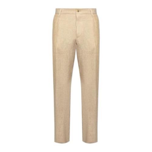 Linnen broek Dolce & Gabbana , Beige , Heren