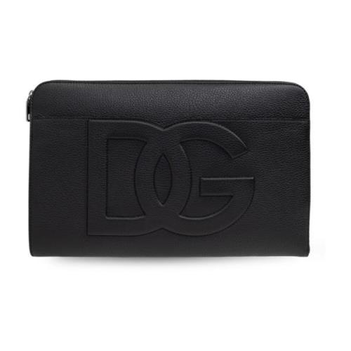 Aktetas met logo Dolce & Gabbana , Black , Heren