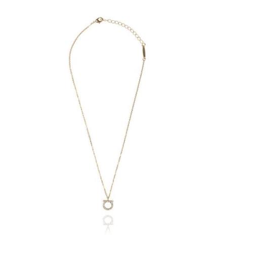 Logo ketting Salvatore Ferragamo , Yellow , Dames