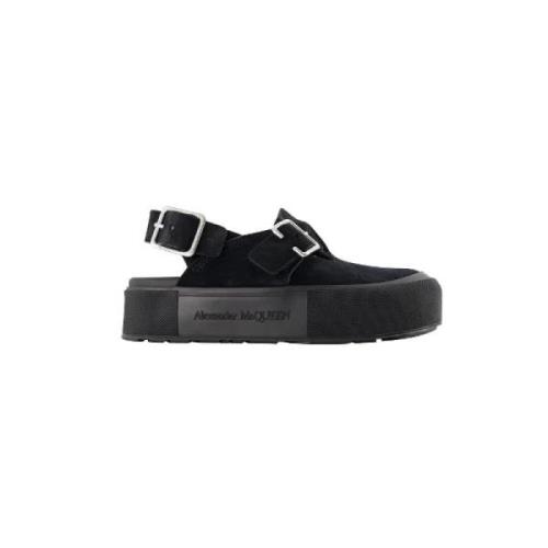 Leather flats Alexander McQueen , Black , Dames