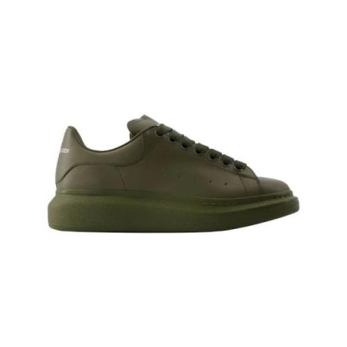 Leather sneakers Alexander McQueen , Green , Dames