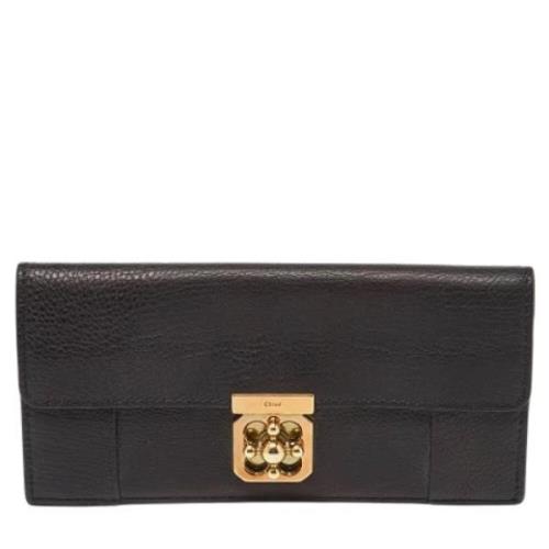 Pre-owned Leather wallets Chloé Pre-owned , Black , Dames