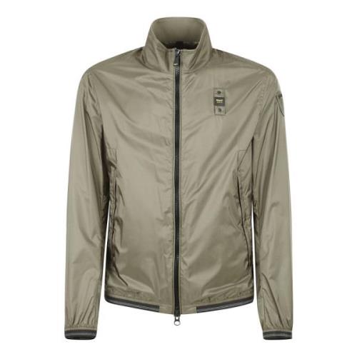 Militaire Bomber Nylon Rits Jas Blauer , Green , Heren