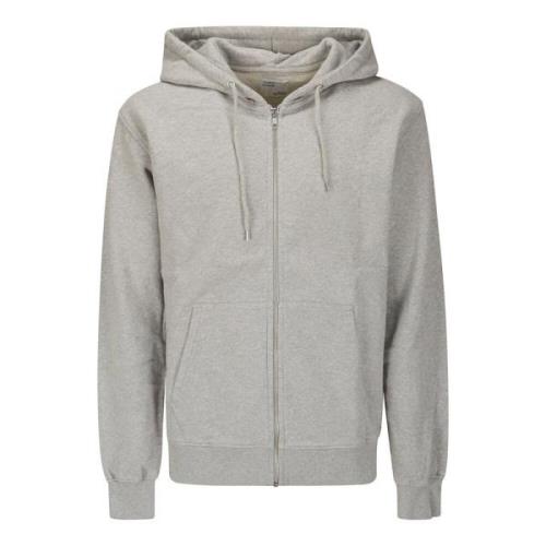 Hoodie met rits en zakken Colorful Standard , Gray , Heren