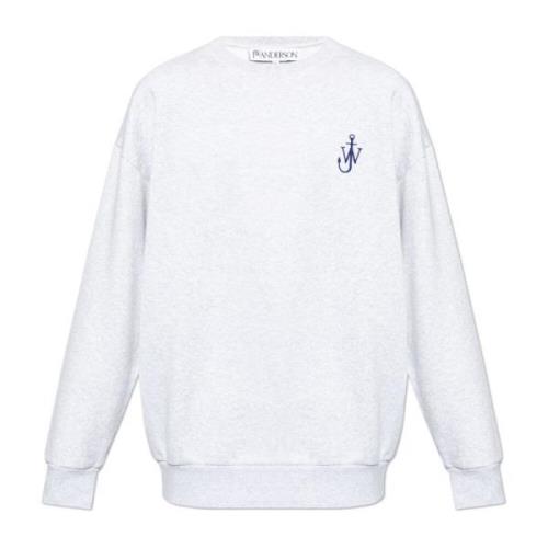 Sweatshirt met logo JW Anderson , Gray , Heren