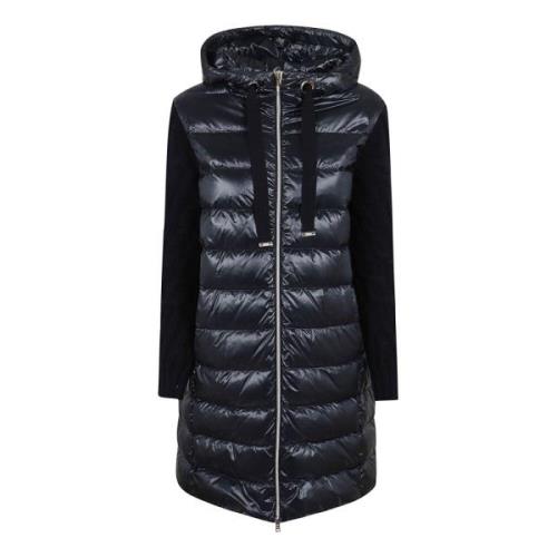 Blauw Gewatteerd Parka Jas Vrouwen Herno , Blue , Dames