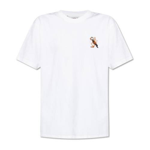 T-shirt met logo JW Anderson , White , Dames