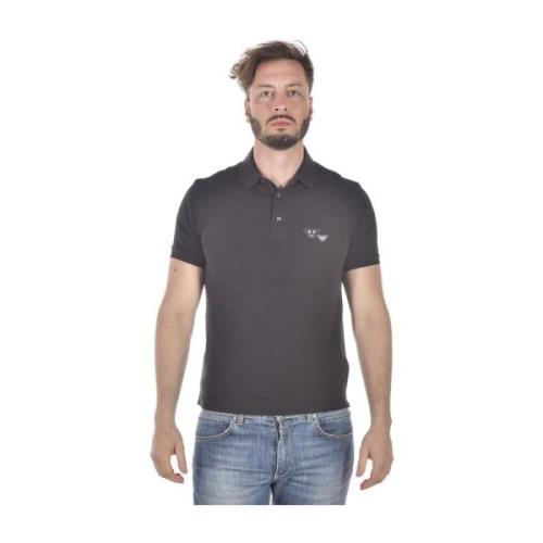 Klassieke Polo Shirt voor Mannen Emporio Armani , Black , Heren