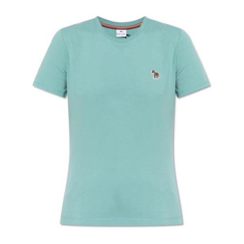 T-shirt met een patch PS By Paul Smith , Blue , Dames