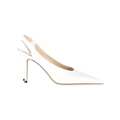 Pre-owned Leather heels Jimmy Choo Pre-owned , White , Dames