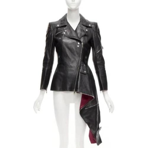 Pre-owned Leather outerwear Alexander McQueen Pre-owned , Black , Dame...