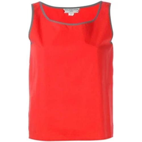 Pre-owned Cotton tops Balenciaga Vintage , Red , Dames