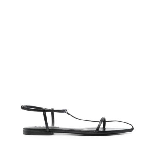 Zwarte Kooi Sandalen Stijlvol Model Jil Sander , Black , Dames