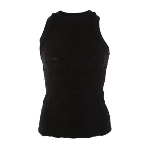 Zwarte Top met Elastaan voor Vrouwen Pinko , Black , Dames