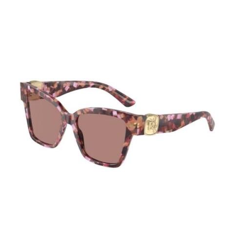 Rosa Bruin Zonnebril Model Dg4470 Dolce & Gabbana , Multicolor , Unise...