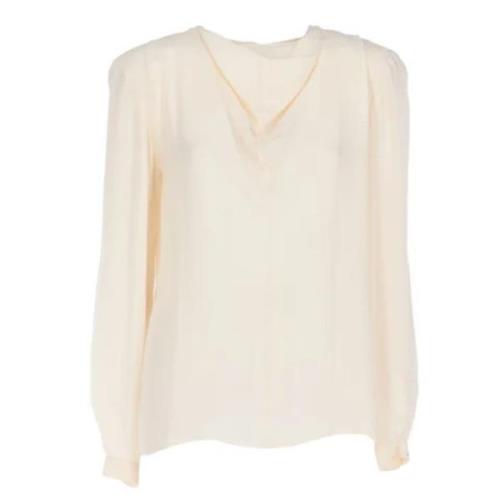Pre-owned Silk tops Armani Pre-owned , Beige , Dames
