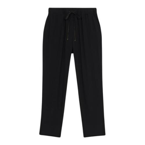 Viscose Joggers Green Story Elastische Taille Oltre , Black , Dames
