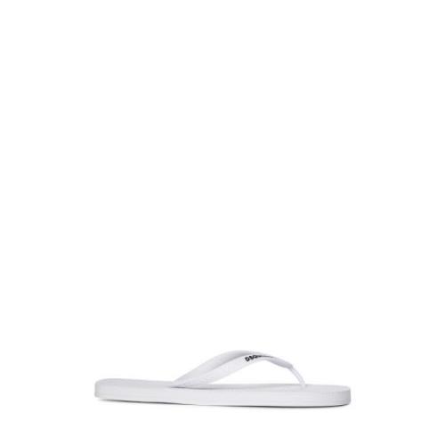 Witte Rubberen Teenslippers Dsquared2 , White , Heren