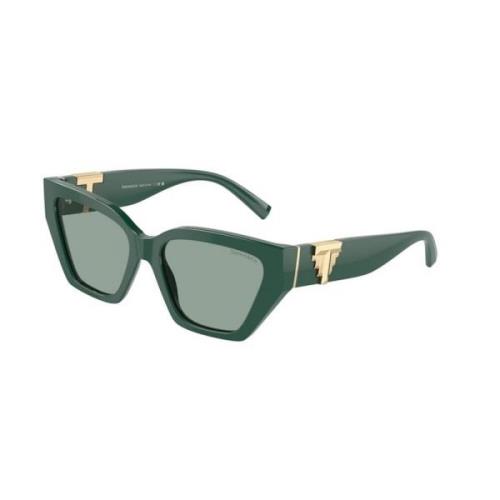 Groen en Petroleum Frame Zonnebril Tiffany , Green , Unisex