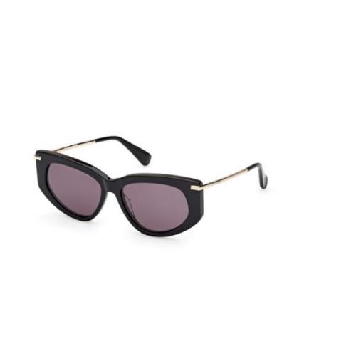 Zwarte Rook Zonnebril Max Mara , Black , Unisex