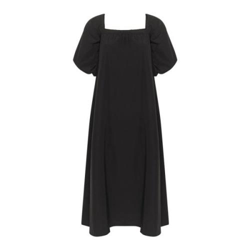 Off Shoulder Jurk met Pofmouwen Gestuz , Black , Dames