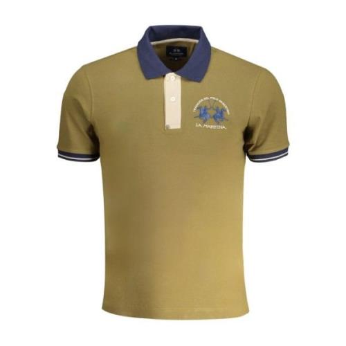 Polo Shirt met Contrast Details en Logo Borduursel La Martina , Green ...