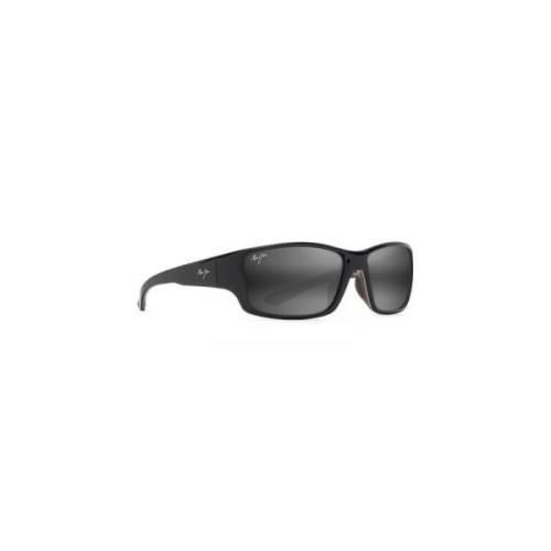 Stijlvolle Zwarte Zonnebril Maui Jim , Black , Unisex