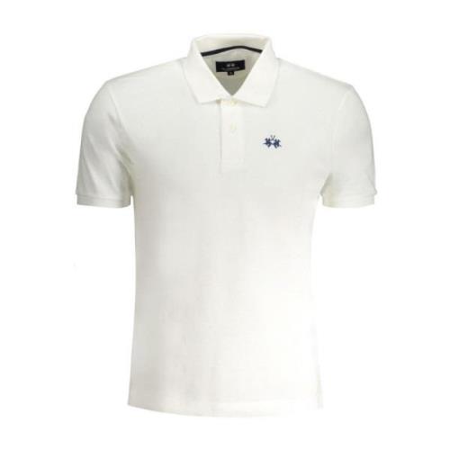 Geborduurd Katoenen Poloshirt La Martina , White , Heren