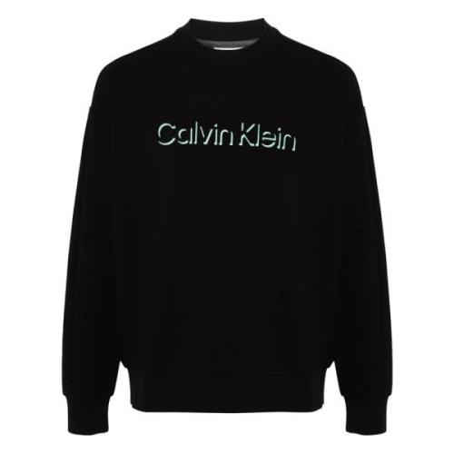 Geëmbosseerd Logo Sweatshirt Calvin Klein , Black , Heren