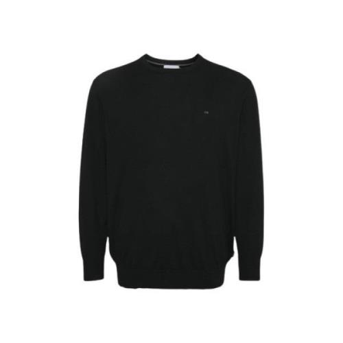 Premium Wol Crewneck Sweatshirt Calvin Klein , Black , Heren