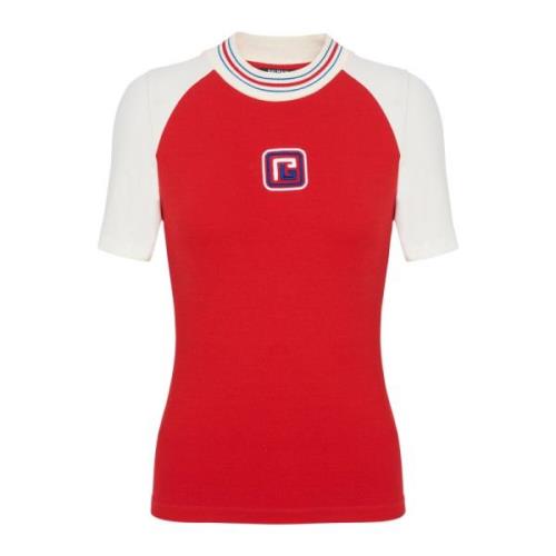 PB Retro T-shirt Balmain , Red , Dames