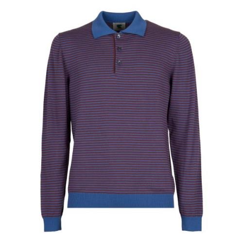 Lange mouwen poloshirt in lichtblauw Gallo , Multicolor , Heren