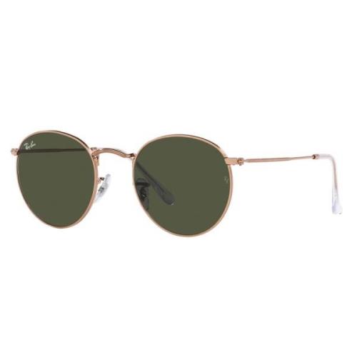 Retro Ronde Metalen Zonnebril Ray-Ban , Brown , Unisex