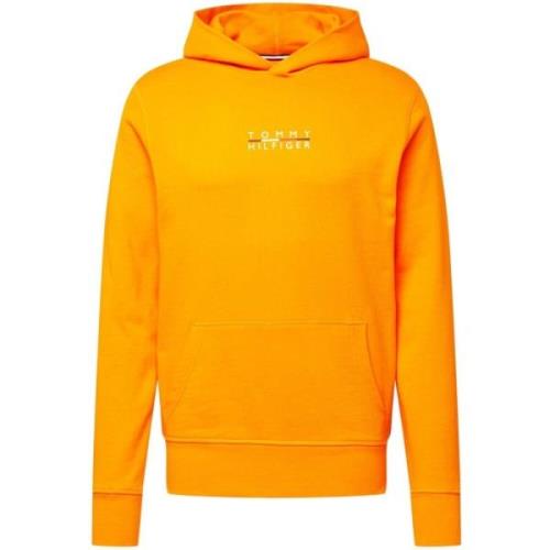 Biologische Katoenen Hoodie met Voorlogo Tommy Hilfiger , Orange , Her...