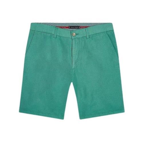 Linnen en Katoenen Bermuda Shorts Tommy Hilfiger , Green , Heren