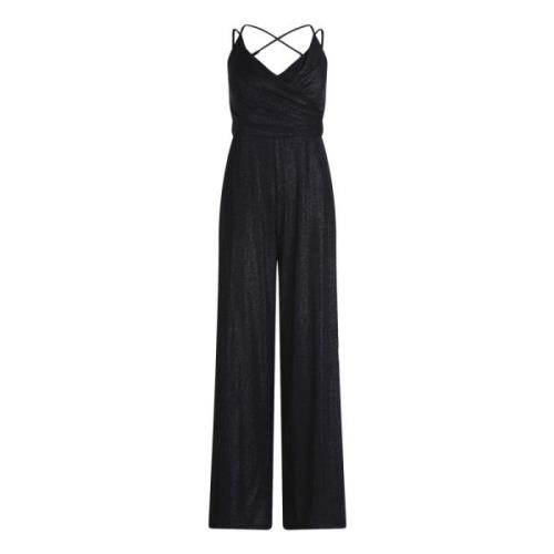 Jumpsuit met V-hals vera mont , Black , Dames