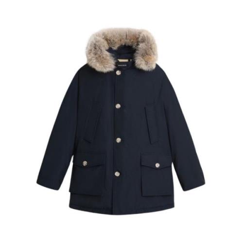 Arctic Parka met Afneembare Bont Woolrich , Blue , Heren